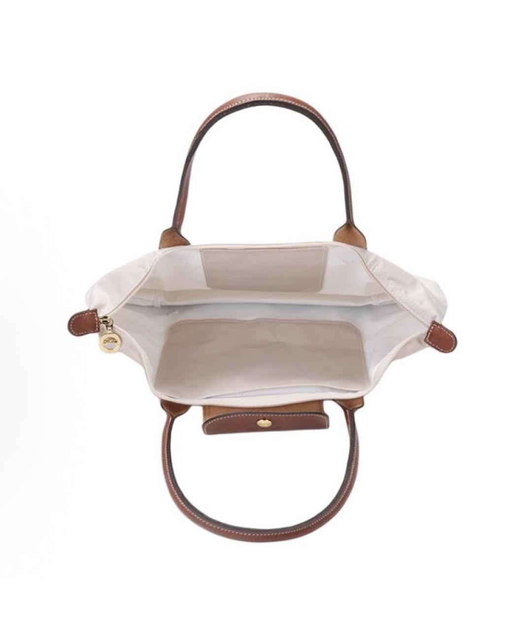 LONGCHAMP Бежевая тканевая сумка тоут, фото 4