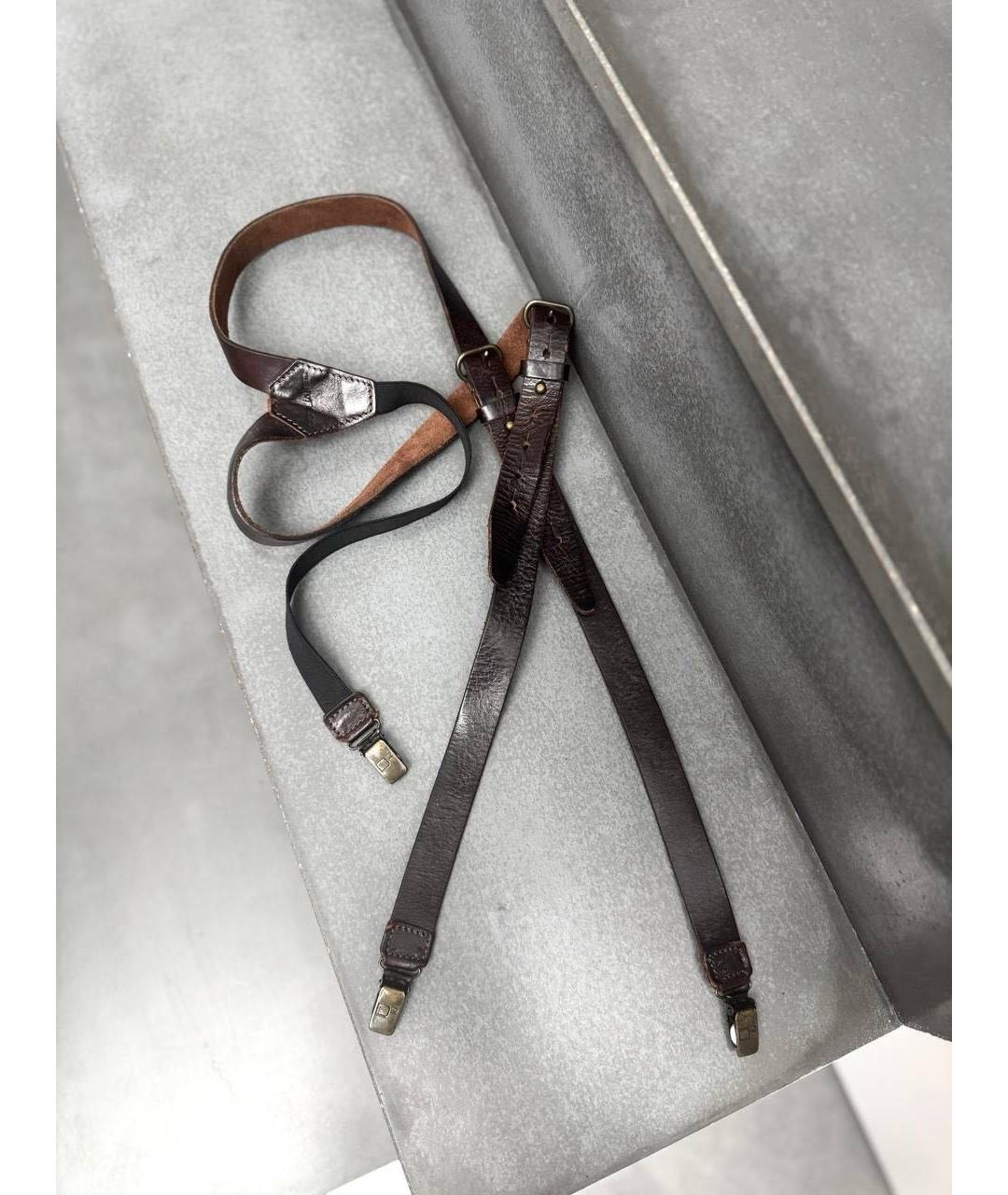 DSQUARED2 Коричневый кожаный ремень, фото 7