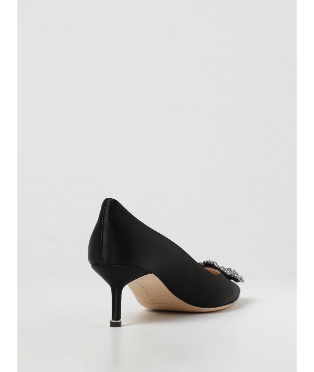 MANOLO BLAHNIK Черные текстильные туфли, фото 4