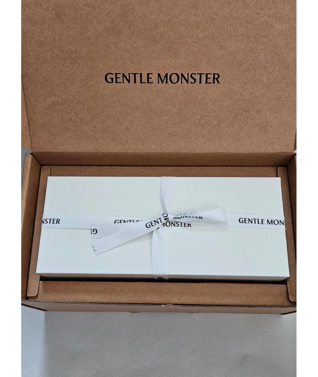 GENTLE MONSTER Коричневые металлические солнцезащитные очки, фото 7