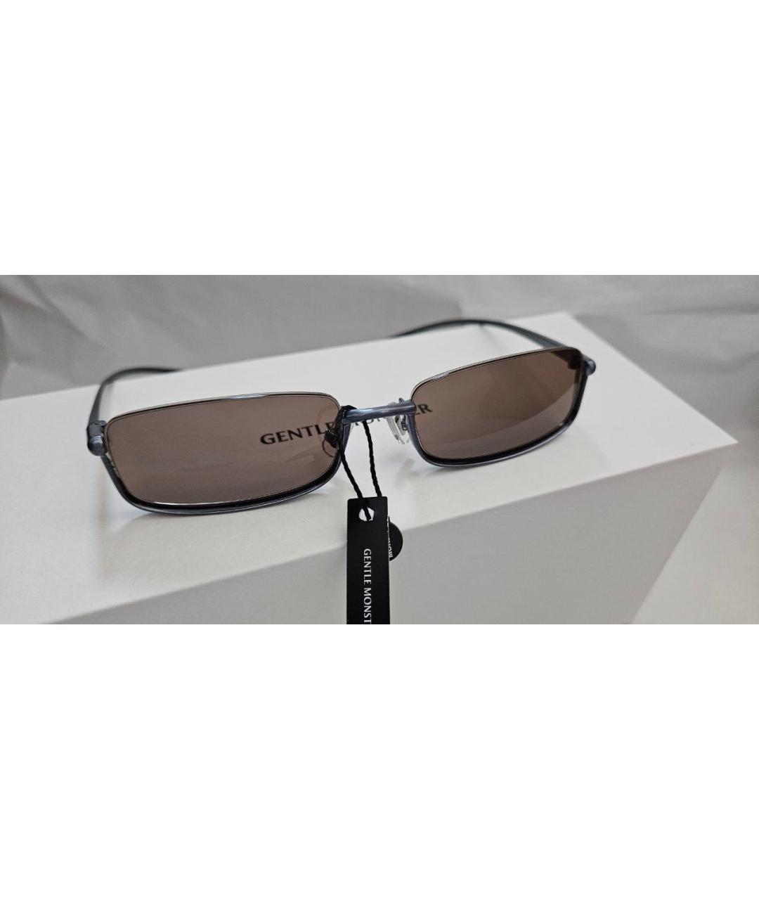 GENTLE MONSTER Коричневые металлические солнцезащитные очки, фото 8