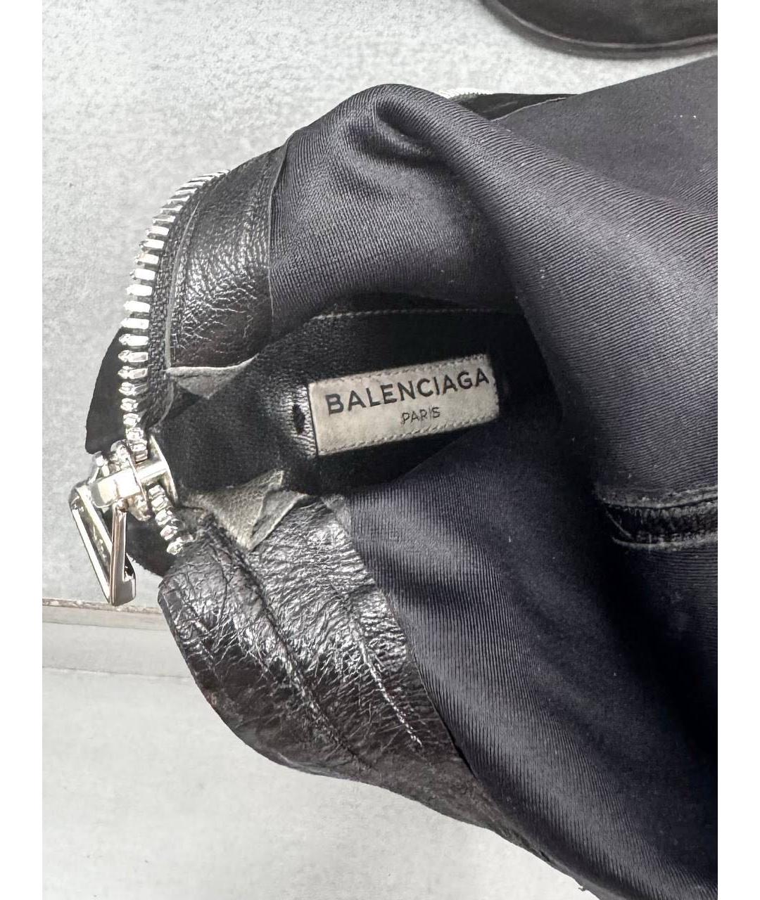 BALENCIAGA Черные замшевые ботфорты, фото 5