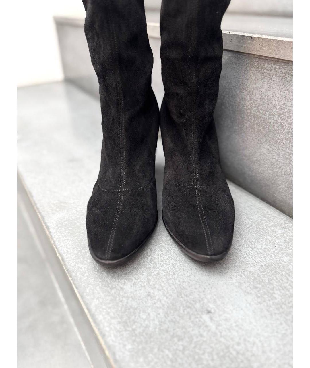 BALENCIAGA Черные замшевые ботфорты, фото 3