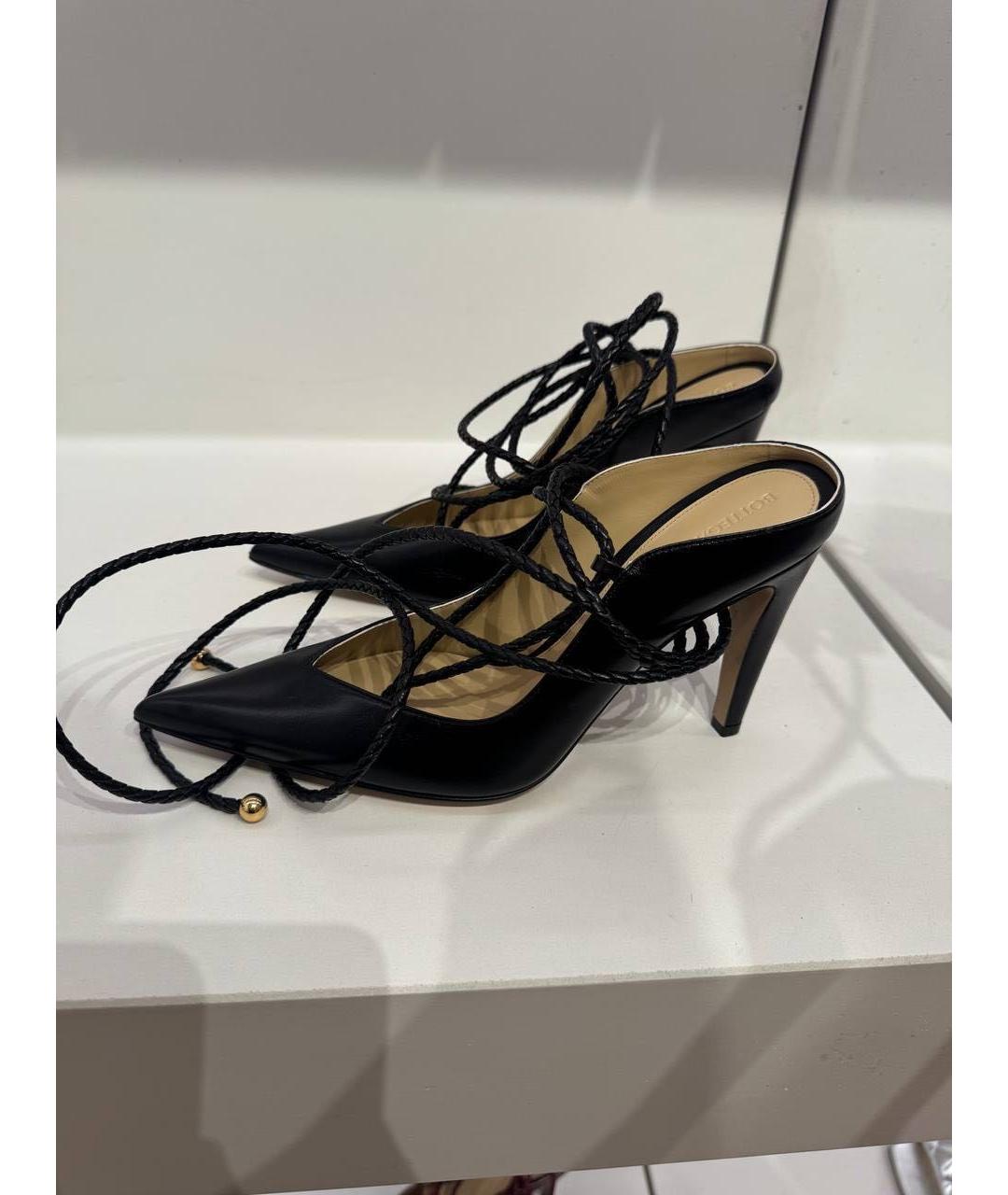 BOTTEGA VENETA Черные кожаные сабо, фото 4