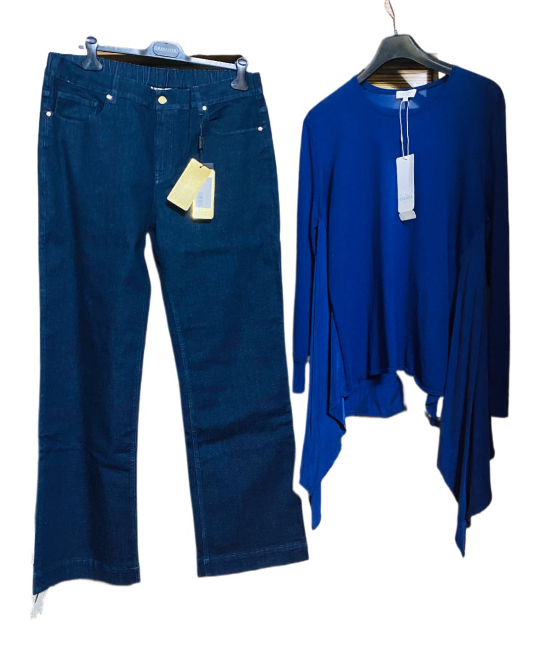 ESCADA Синий шерстяной костюм с брюками, фото 6