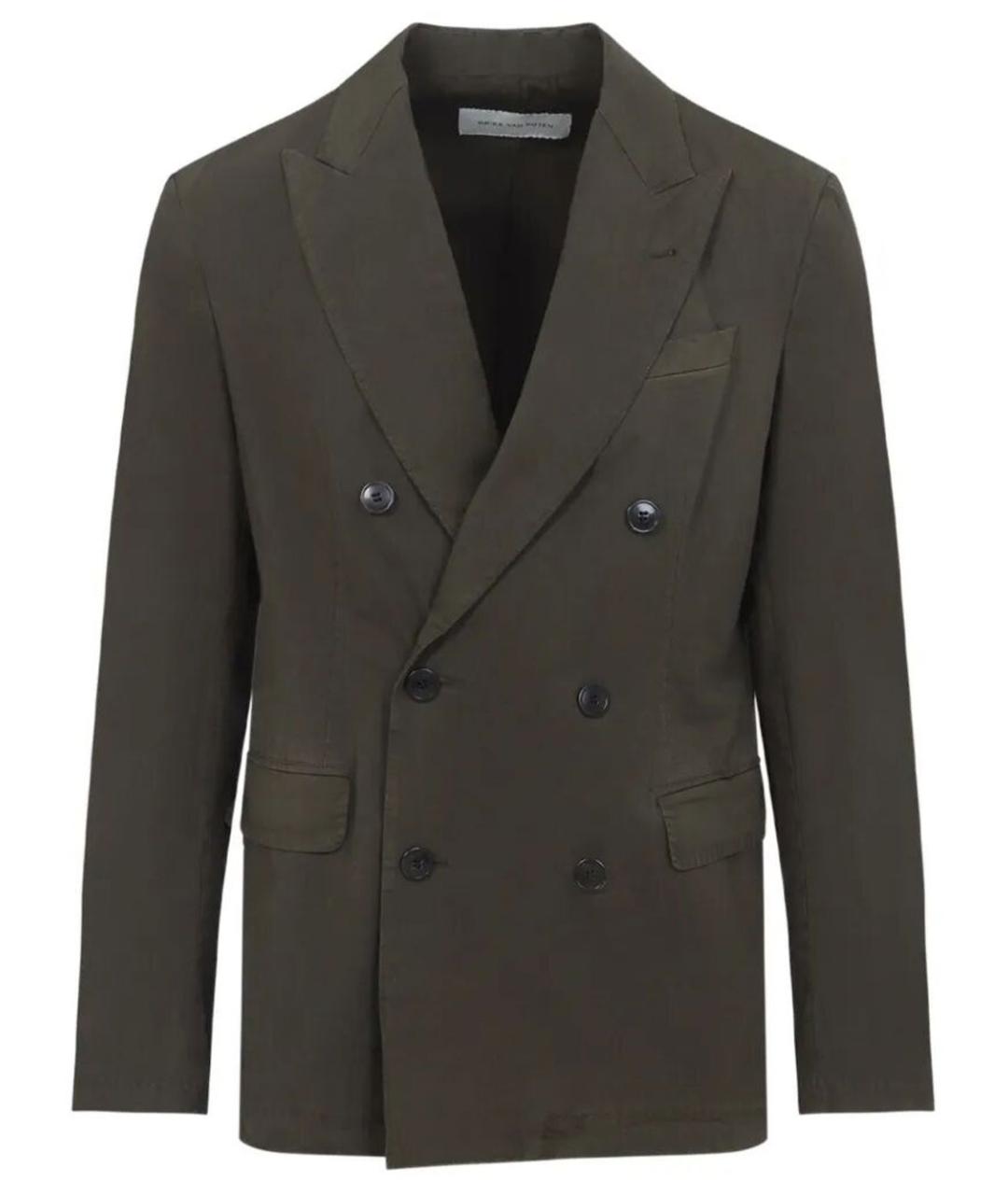 DRIES VAN NOTEN Хаки хлопковый пиджак, фото 1