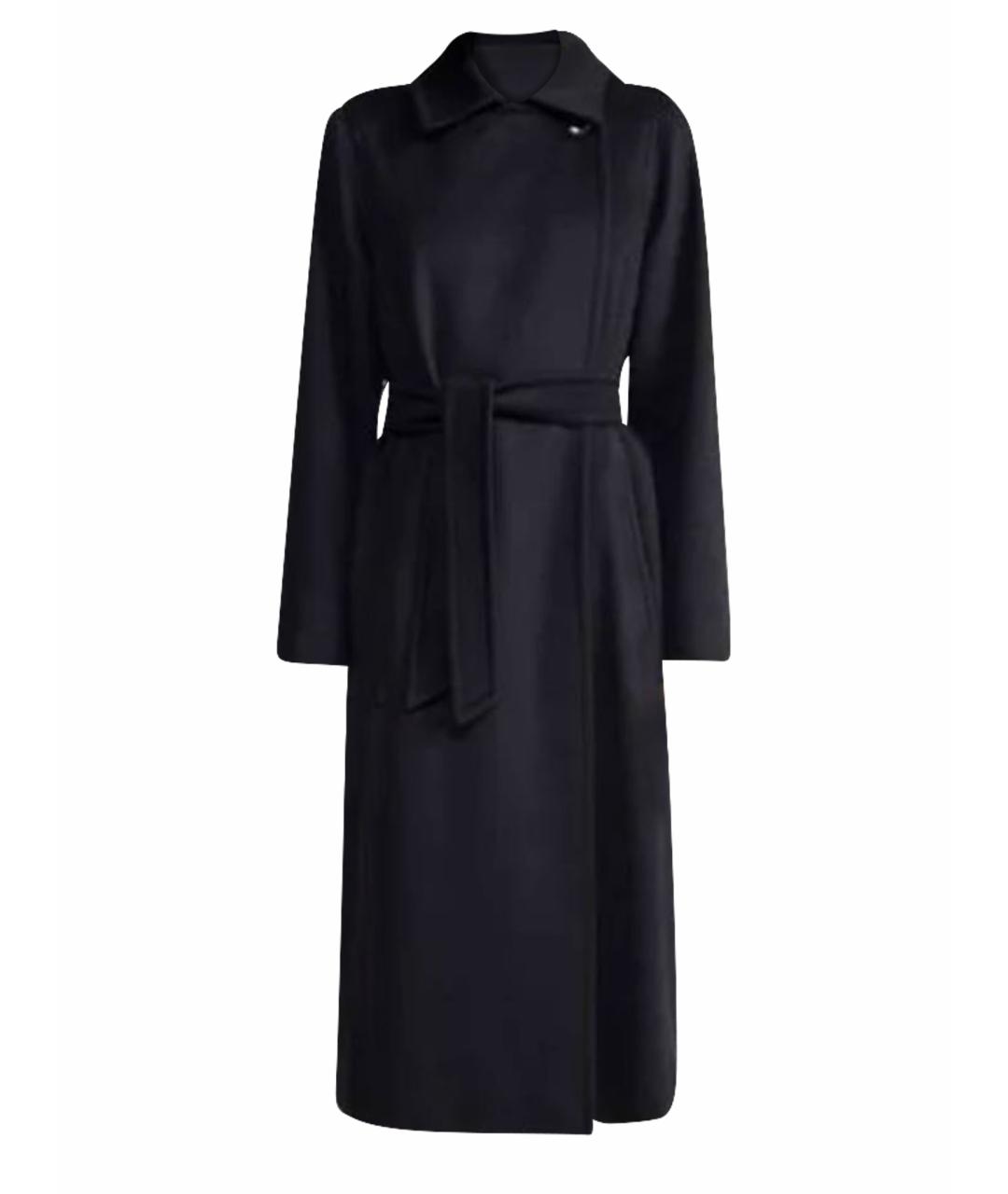 MAX MARA STUDIO Черное шерстяное пальто, фото 1