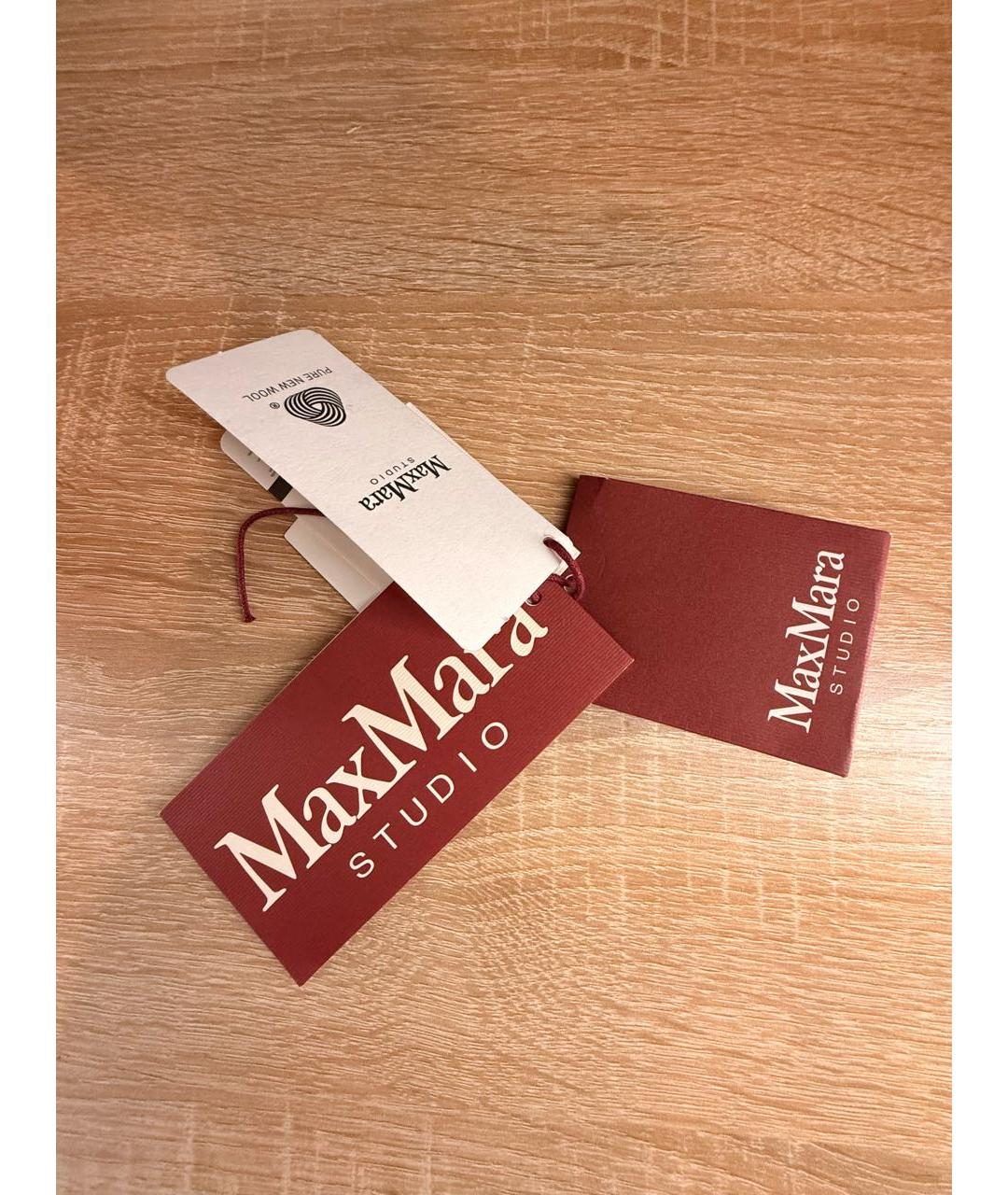 MAX MARA STUDIO Черное шерстяное пальто, фото 5