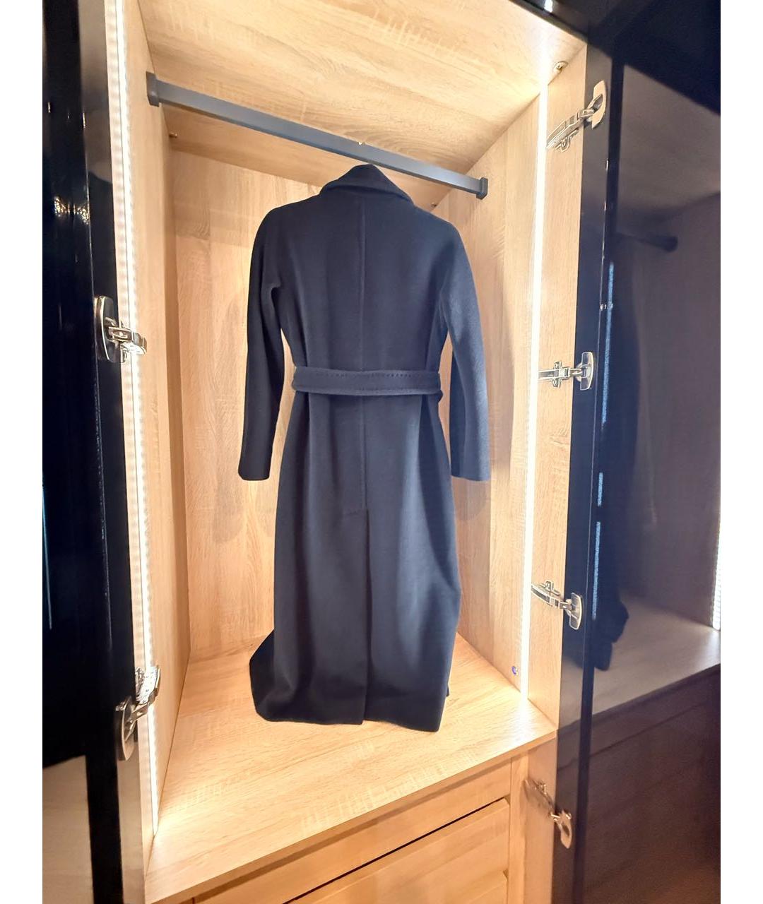 MAX MARA STUDIO Черное шерстяное пальто, фото 3