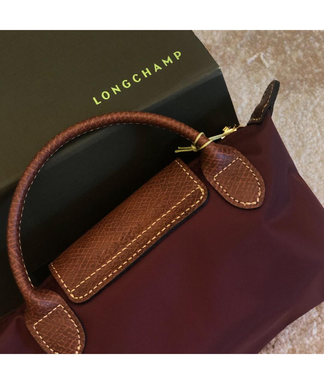 LONGCHAMP Бордовая сумка с короткими ручками, фото 6