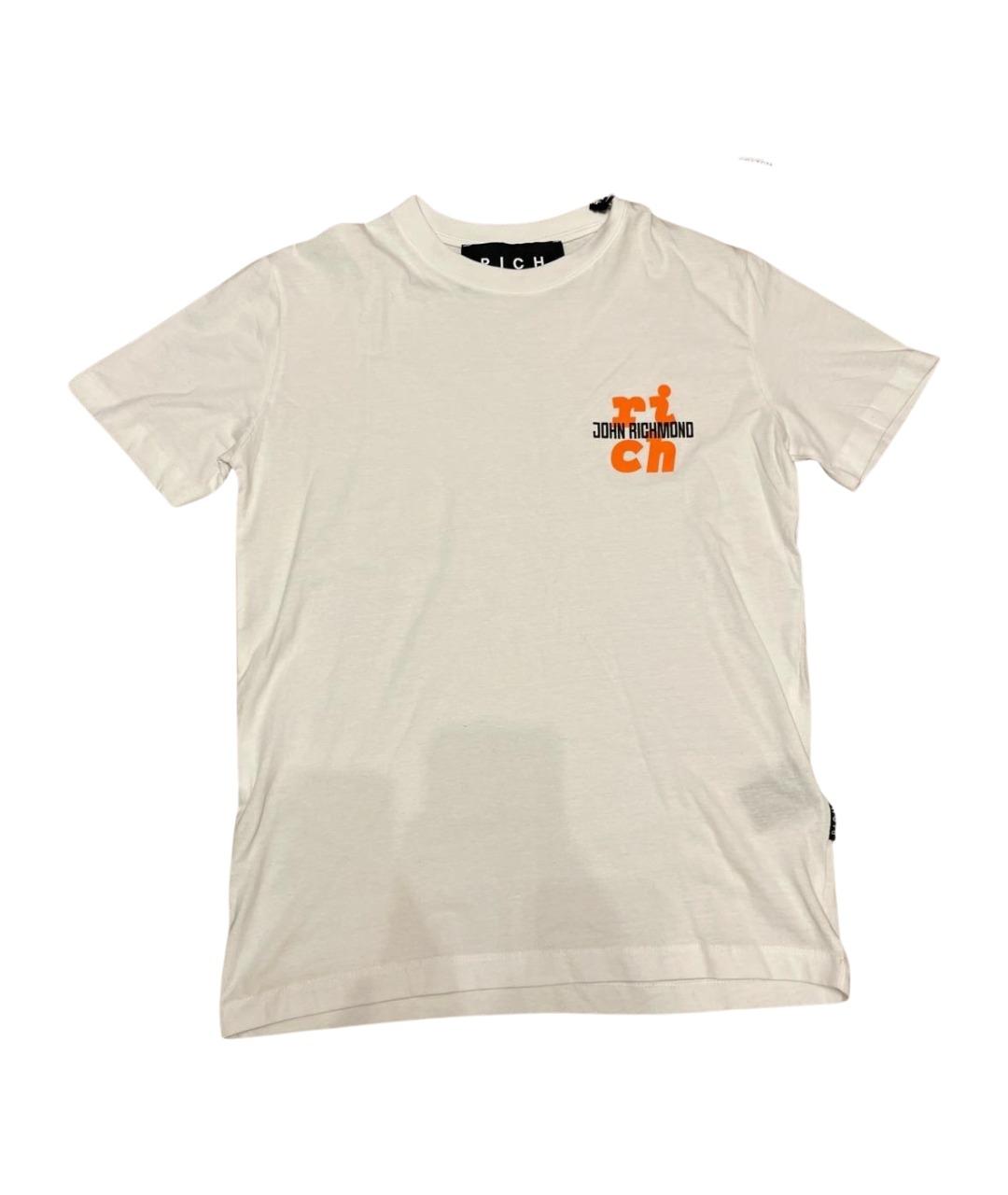 JOHN RICHMOND Белая хлопковая футболка, фото 1