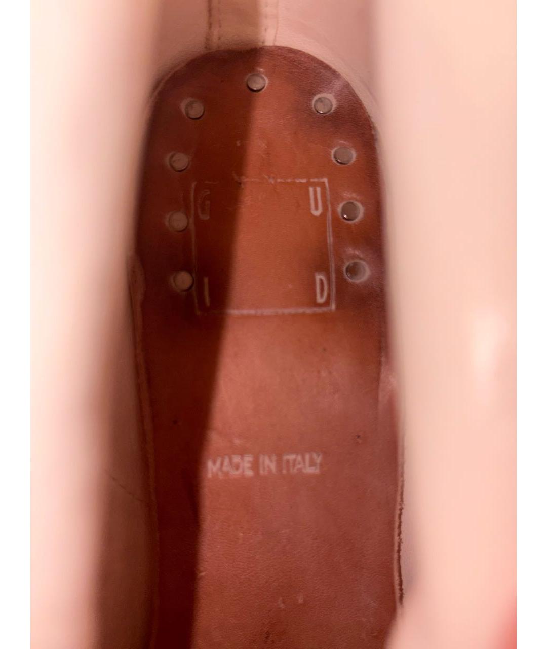 GUIDI Бежевые кожаные полусапоги, фото 5