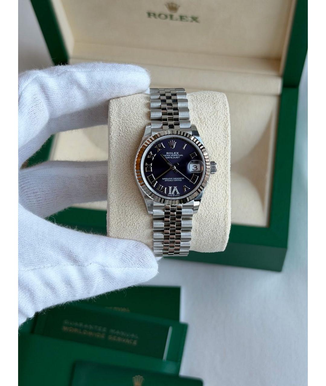 ROLEX Серебряные часы из белого золота, фото 3