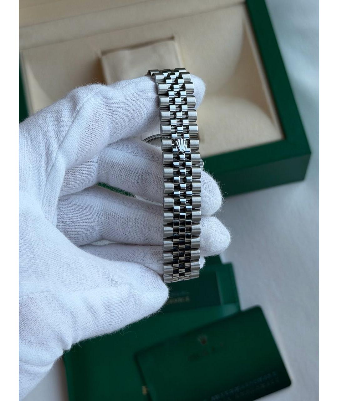 ROLEX Серебряные часы из белого золота, фото 5