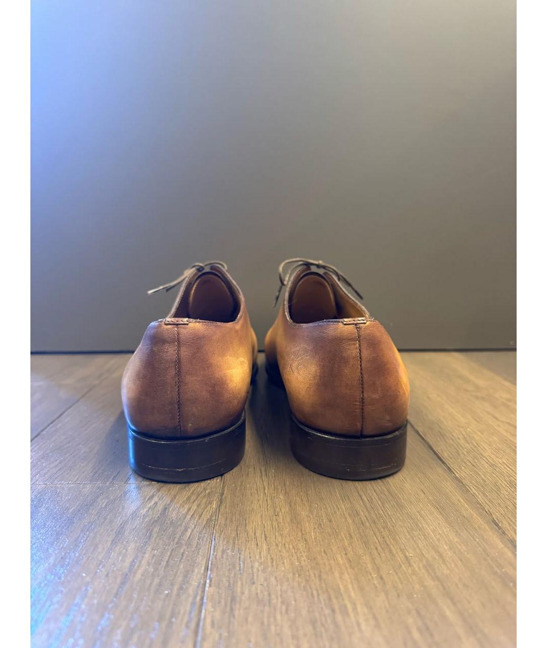 BERLUTI Горчичные кожаные туфли, фото 4