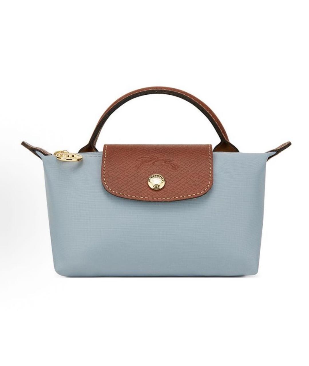 LONGCHAMP Голубая сумка с короткими ручками, фото 5