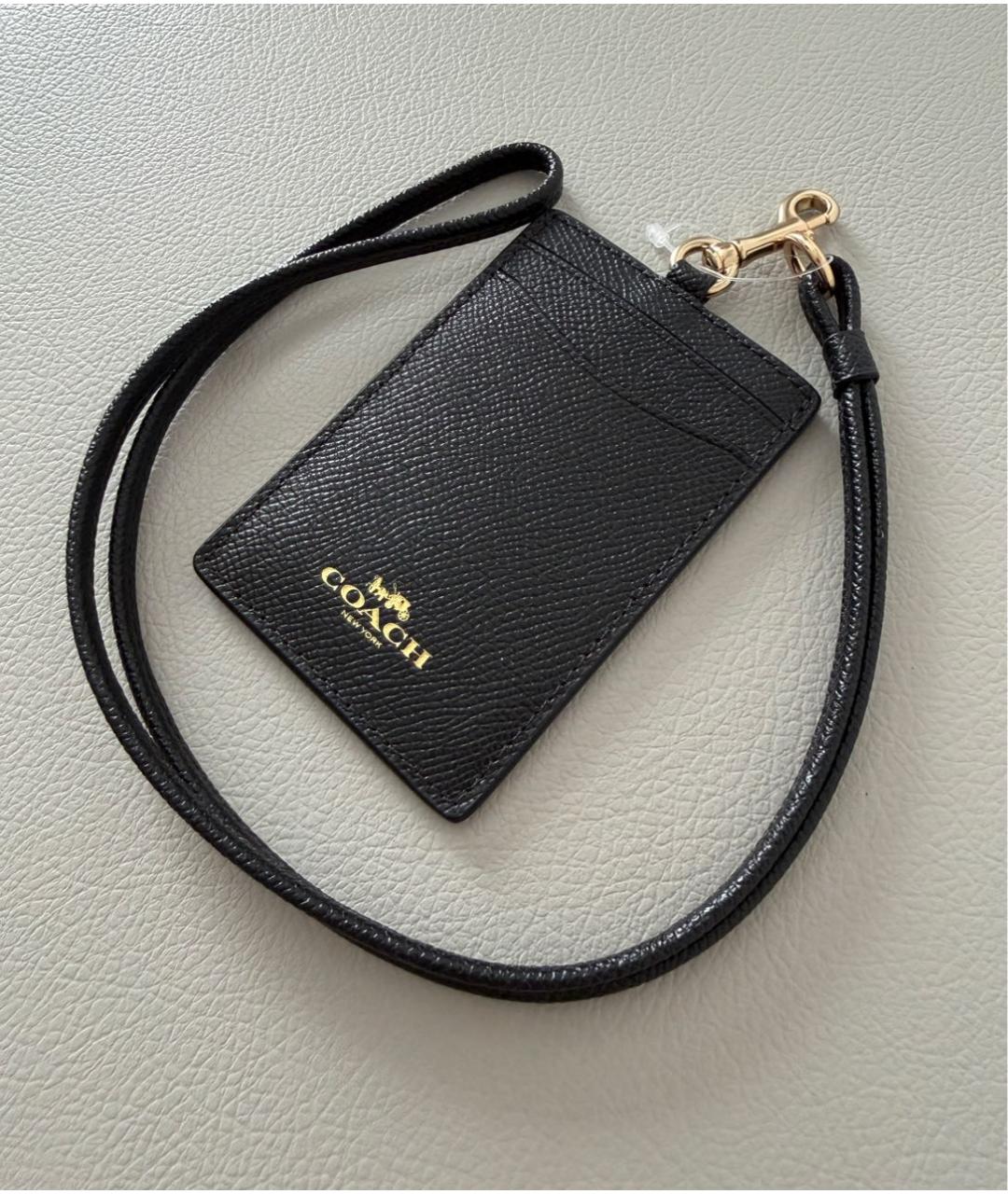 COACH Черный кожаный кардхолдер, фото 6