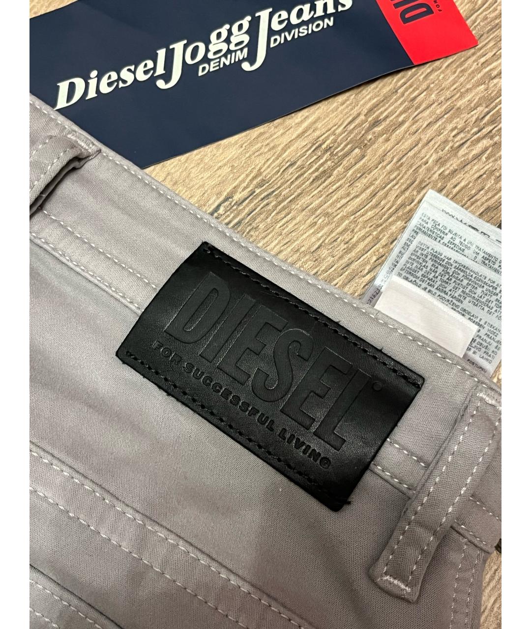 DIESEL Серые хлопковые джинсы, фото 4