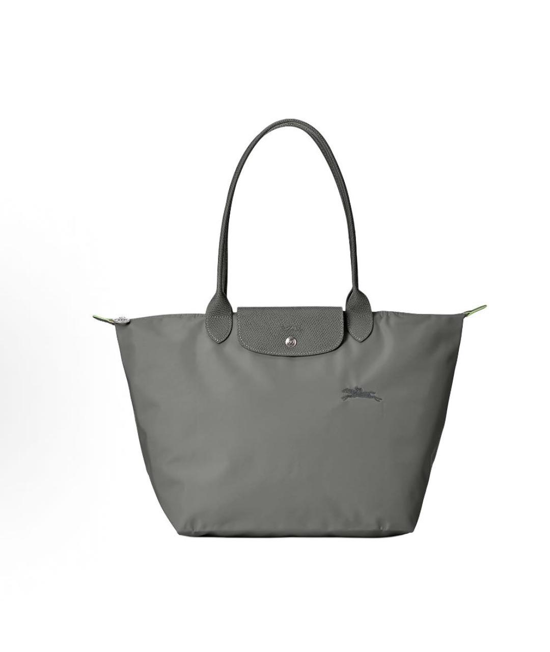 LONGCHAMP Серая тканевая сумка тоут, фото 9