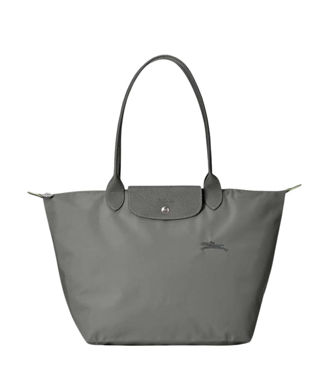 LONGCHAMP Серая тканевая сумка тоут, фото 1
