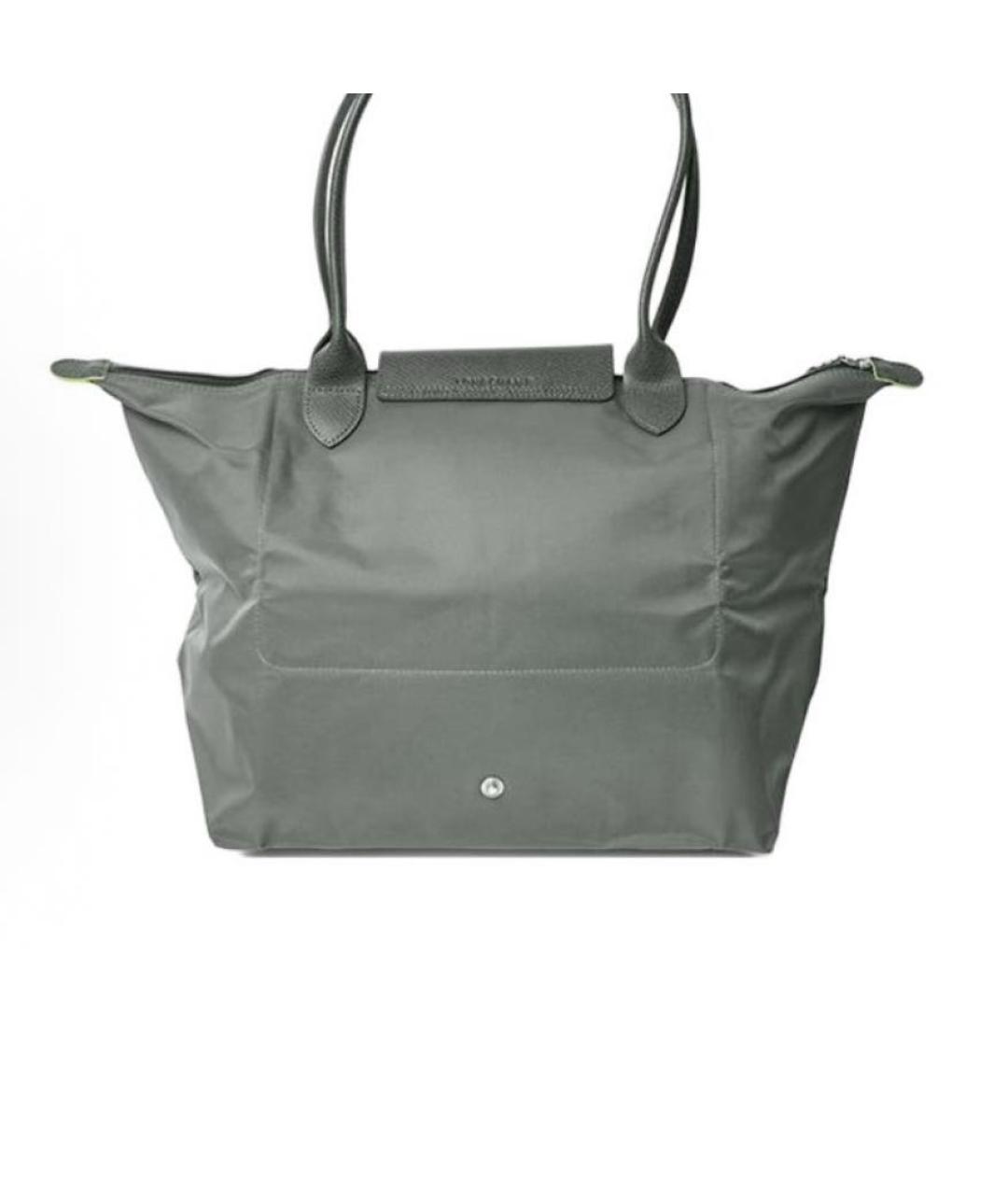 LONGCHAMP Серая тканевая сумка тоут, фото 3
