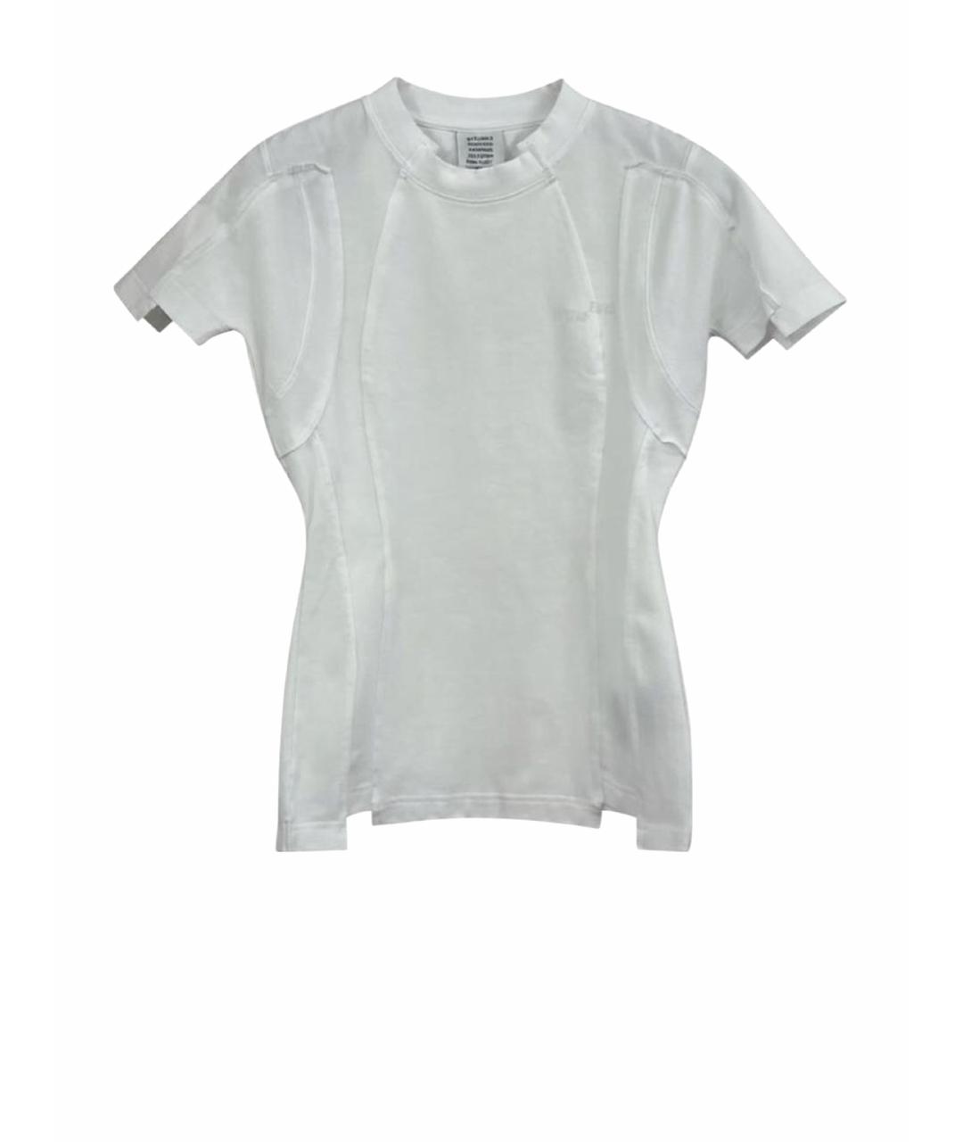 VETEMENTS Белая хлопковая футболка, фото 1