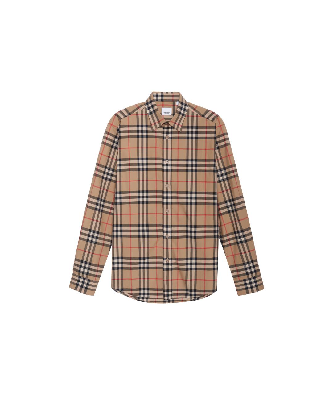 BURBERRY Хаки хлопковая кэжуал рубашка, фото 6