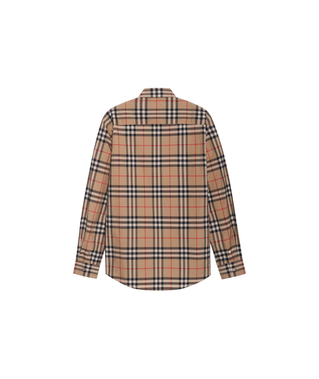 BURBERRY Хаки хлопковая кэжуал рубашка, фото 2