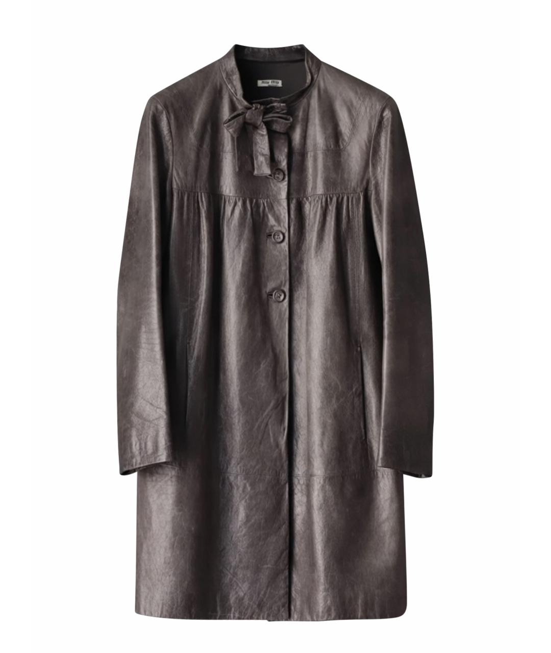 MIU MIU Кожаный тренч/плащ, фото 1