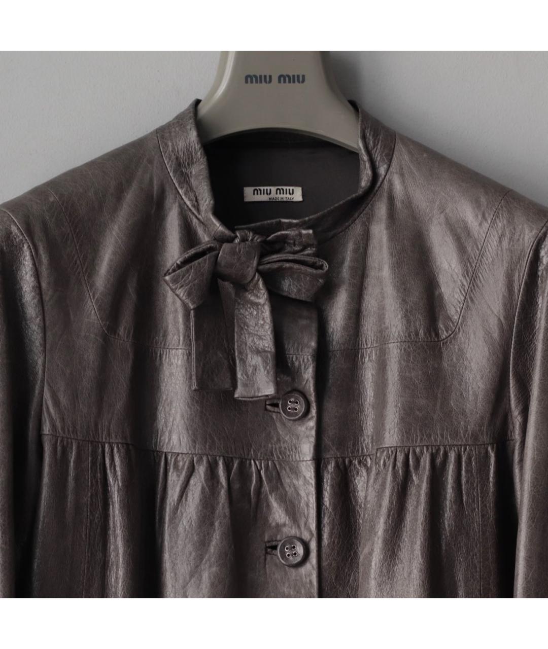MIU MIU Кожаный тренч/плащ, фото 3