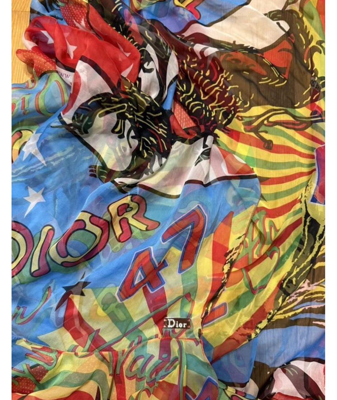 CHRISTIAN DIOR Мульти шарф, фото 2