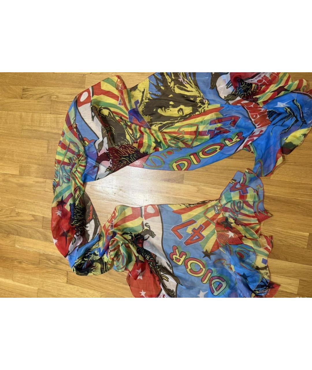 CHRISTIAN DIOR Мульти шарф, фото 4