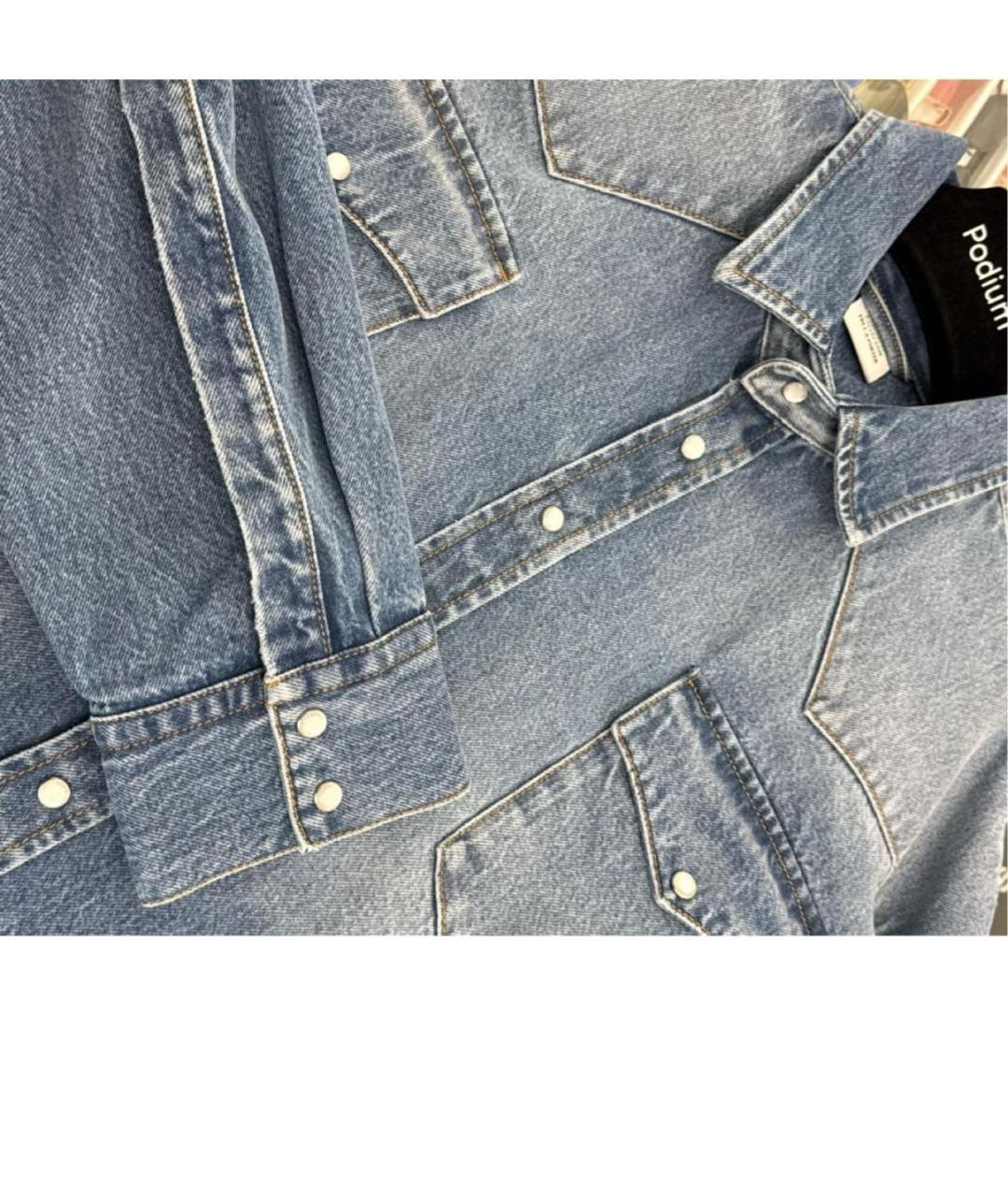 VETEMENTS Синяя деним рубашка, фото 3