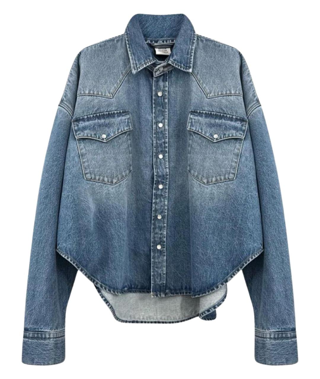 VETEMENTS Синяя деним рубашка, фото 1