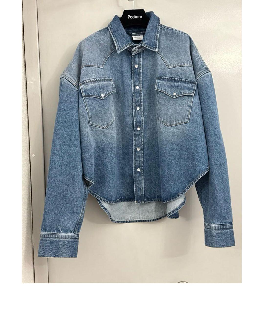 VETEMENTS Синяя деним рубашка, фото 4