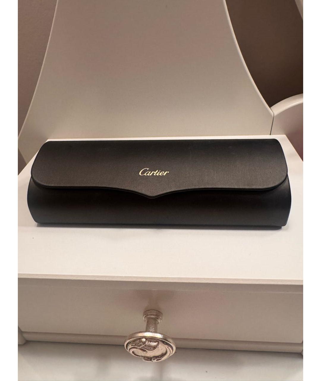 CARTIER Бордовые металлические солнцезащитные очки, фото 4