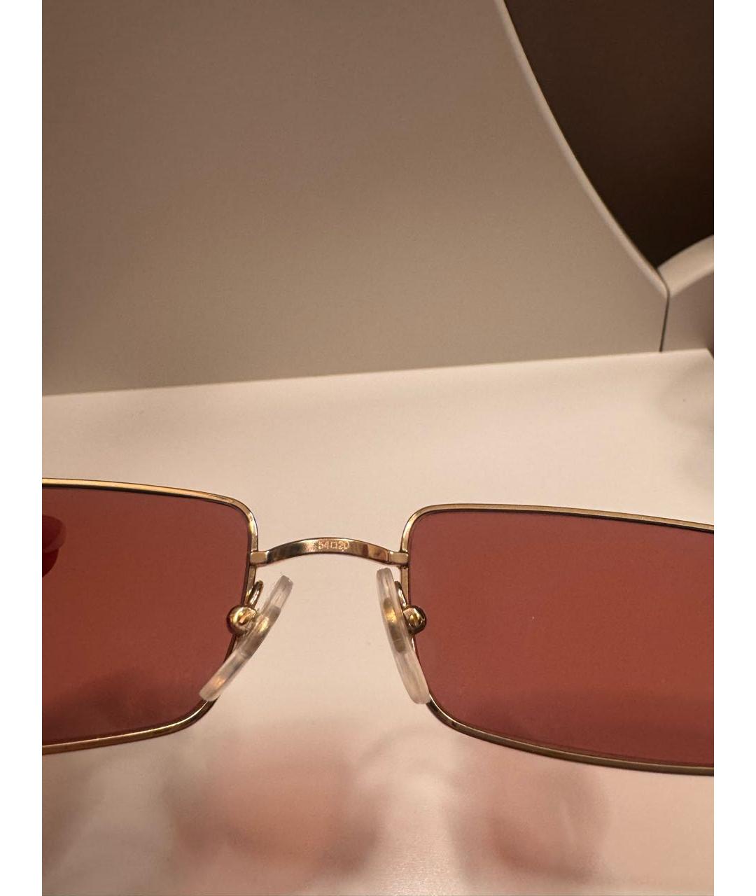 CARTIER Бордовые металлические солнцезащитные очки, фото 8