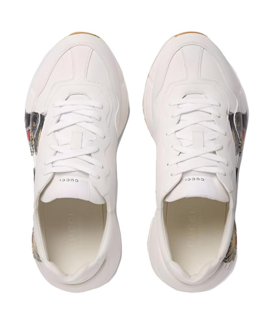 GUCCI Белые низкие кроссовки / кеды, фото 4