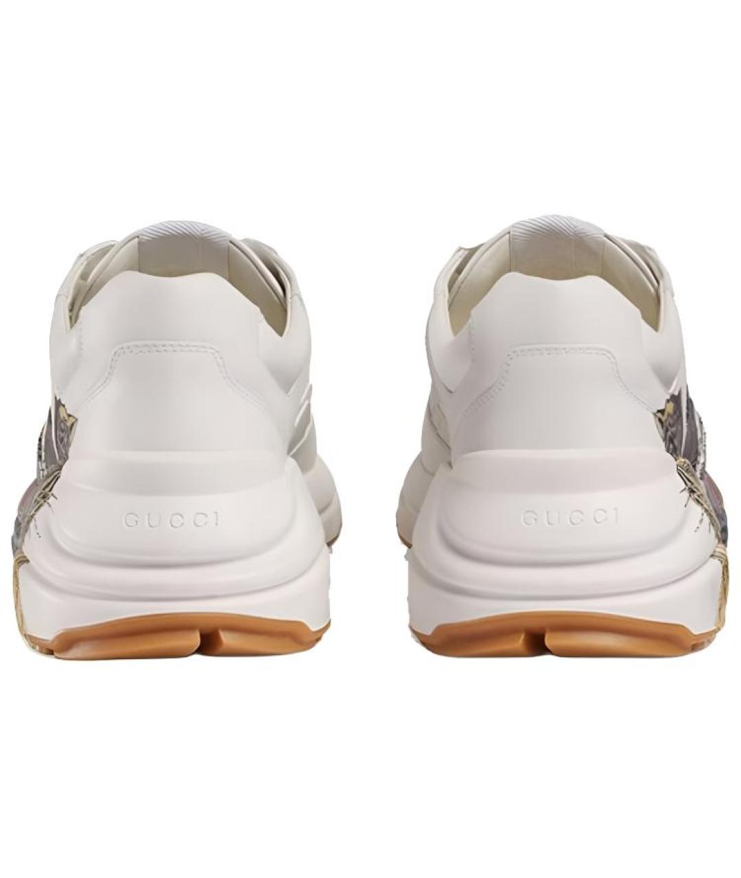 GUCCI Белые низкие кроссовки / кеды, фото 5