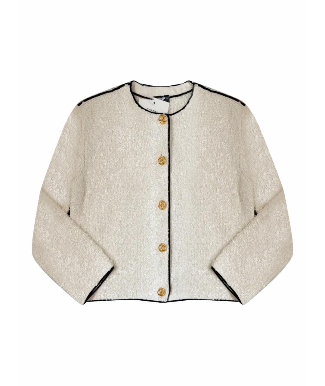 CHANEL Бежевый жакет/пиджак, фото 1