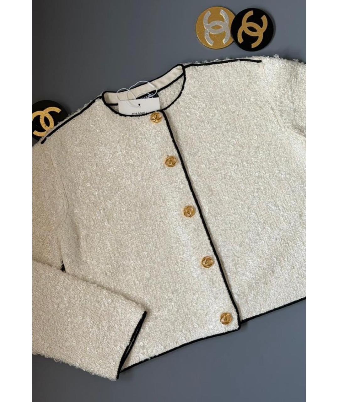 CHANEL Бежевый жакет/пиджак, фото 3