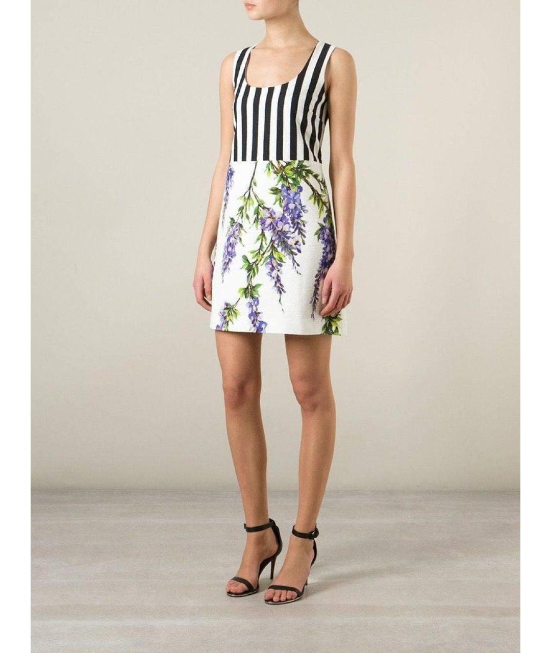 DOLCE&GABBANA Мульти хлопко-эластановое коктейльное платье, фото 8