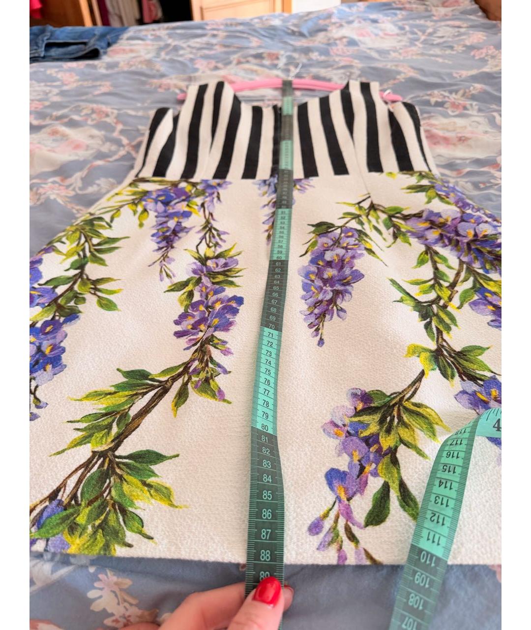 DOLCE&GABBANA Мульти хлопко-эластановое коктейльное платье, фото 7