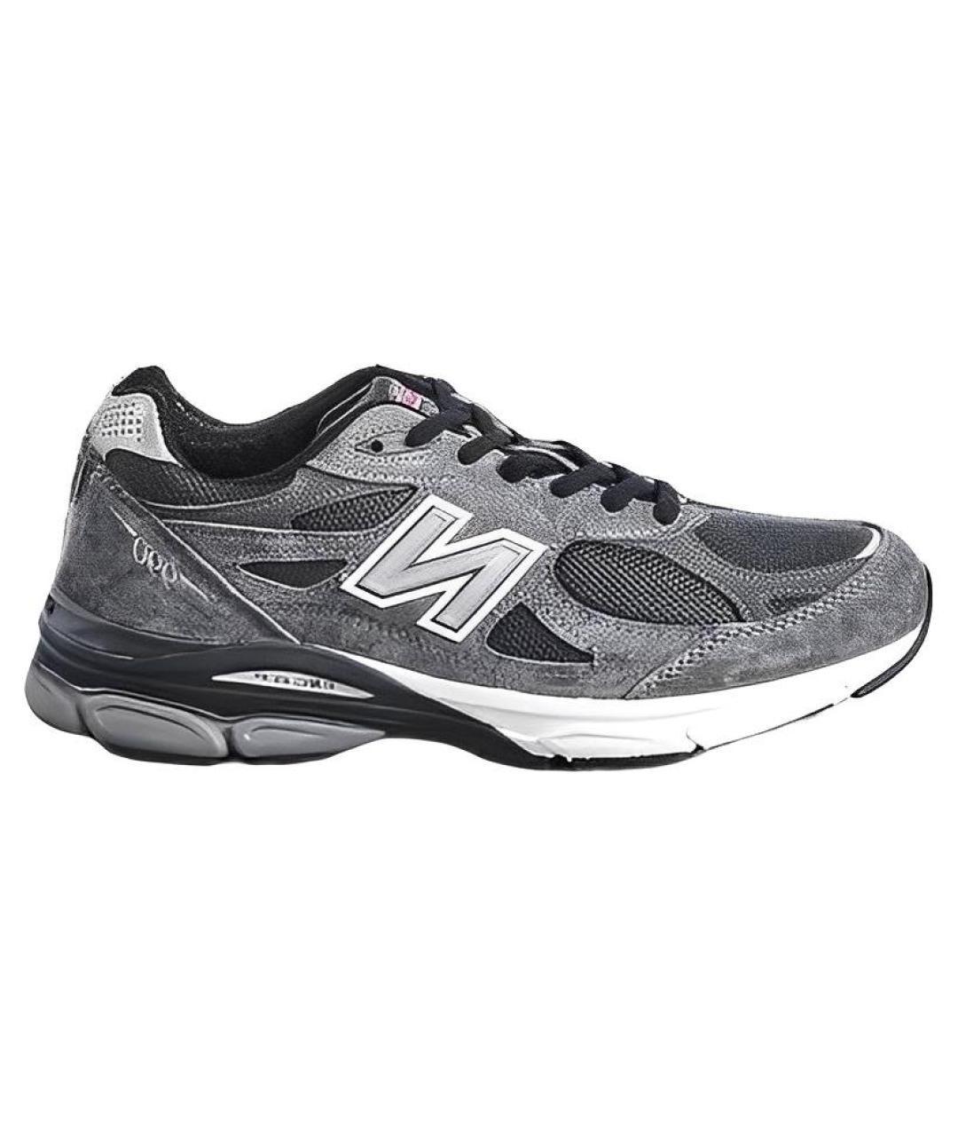 NEW BALANCE Серые замшевые кроссовки, фото 1