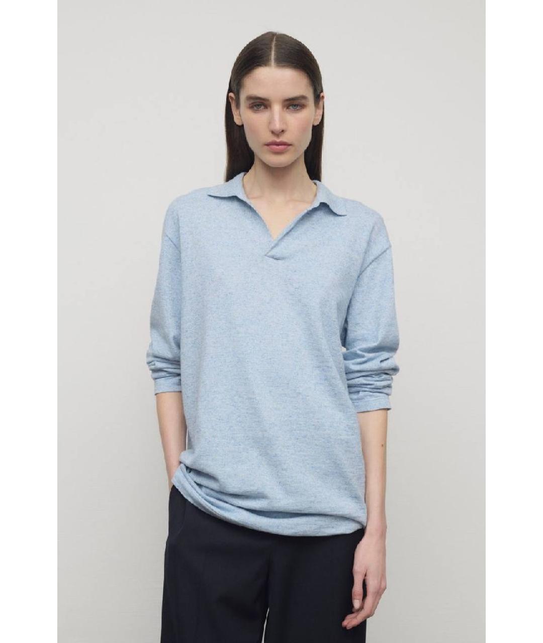 THE ROW Голубой хлопковый джемпер / свитер, фото 2