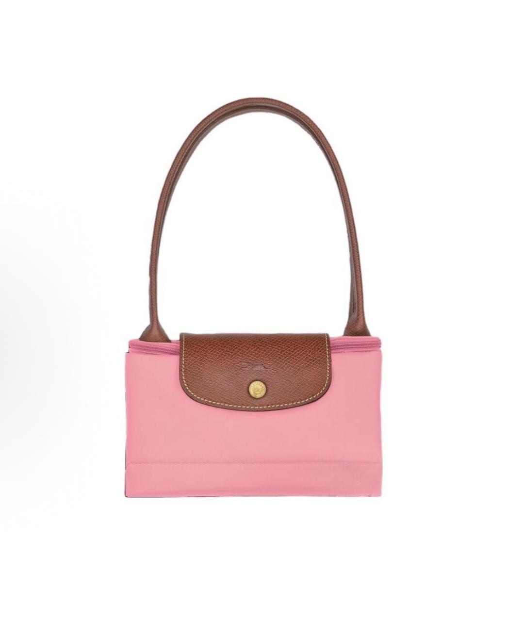 LONGCHAMP Розовая тканевая сумка тоут, фото 4