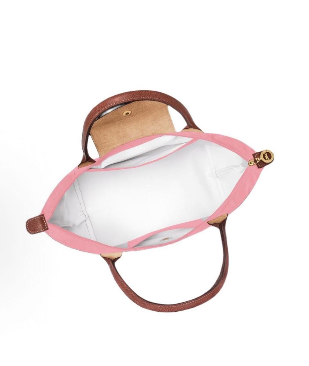 LONGCHAMP Розовая тканевая сумка тоут, фото 3