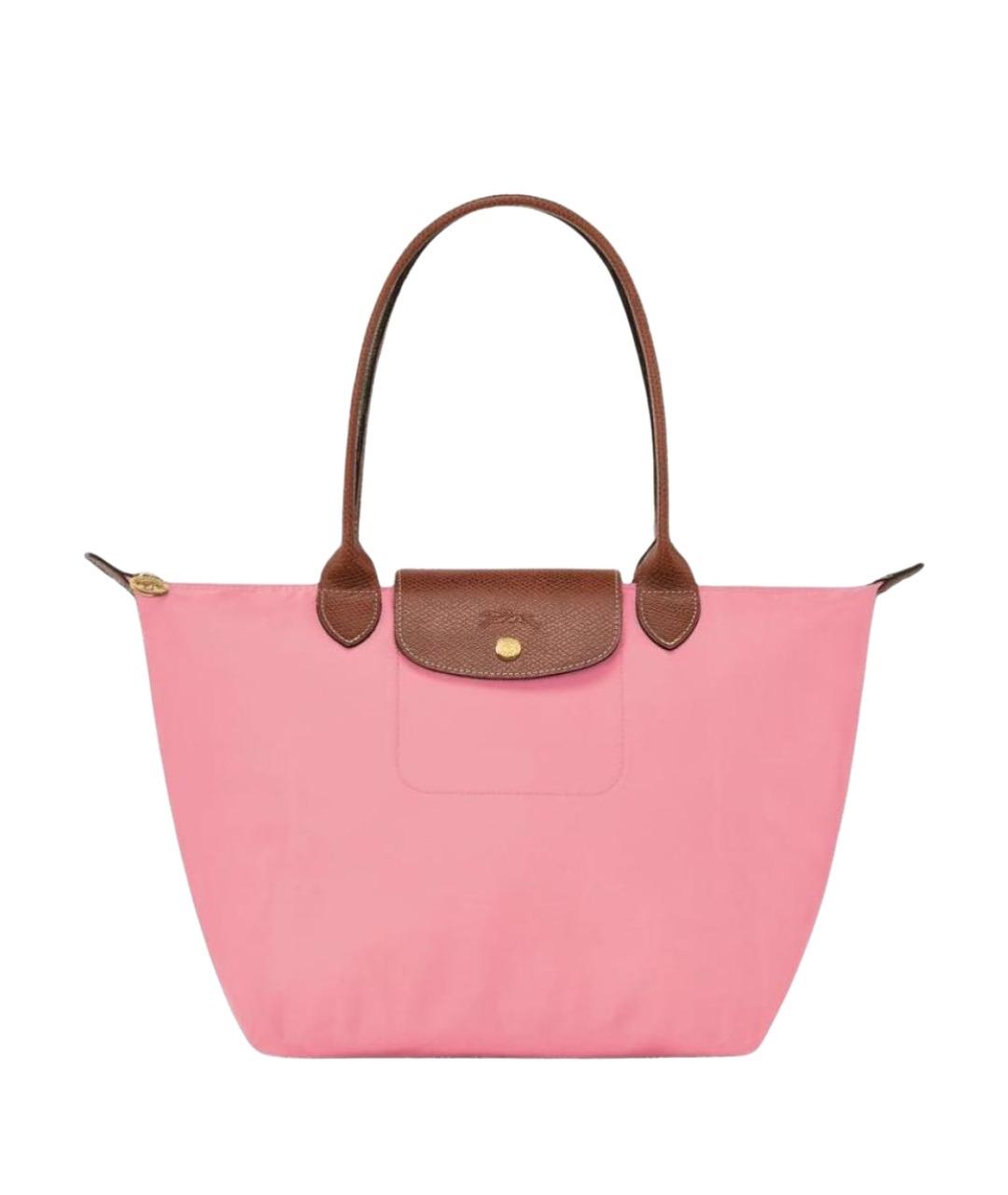 LONGCHAMP Розовая тканевая сумка тоут, фото 1