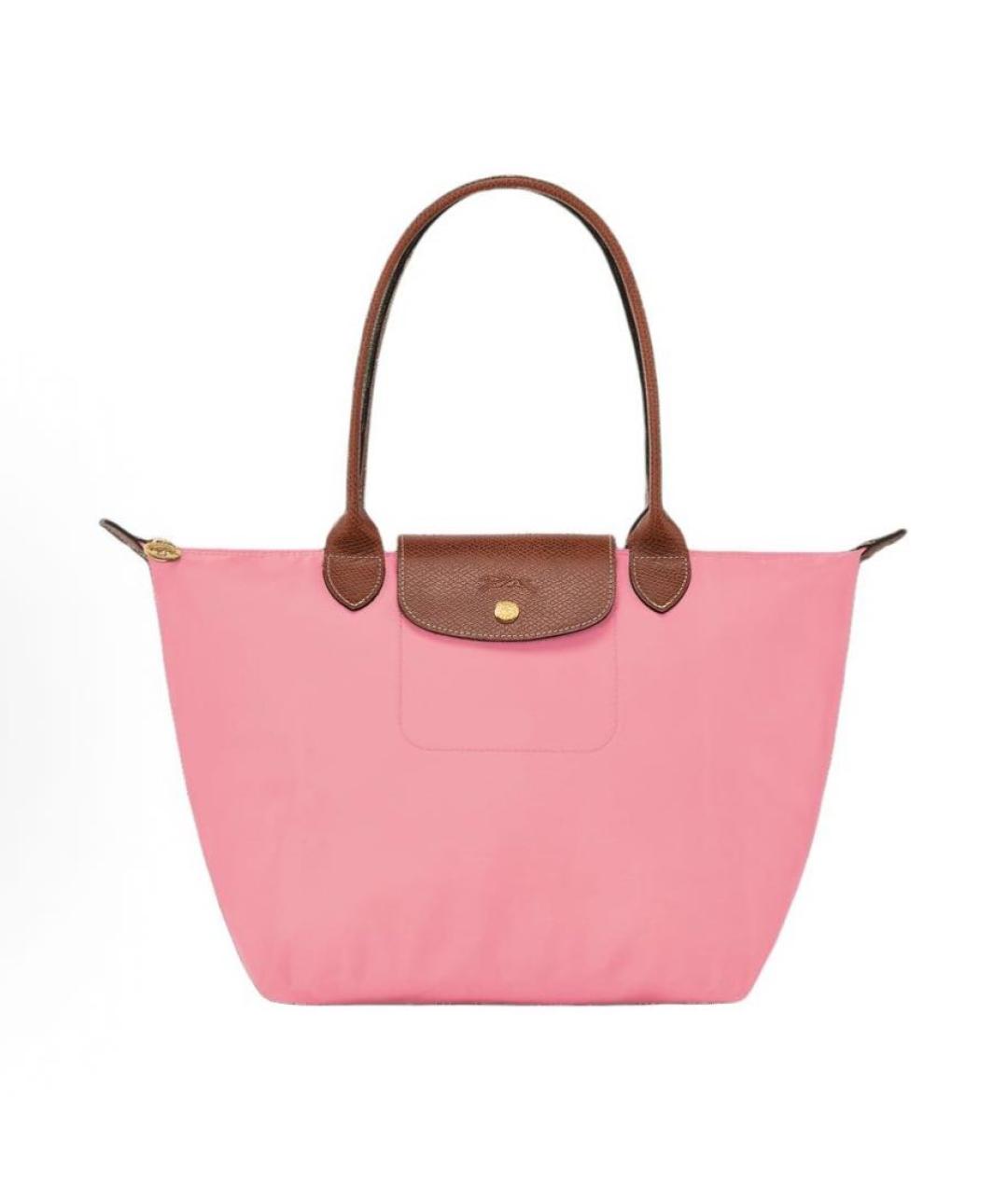 LONGCHAMP Розовая тканевая сумка тоут, фото 7