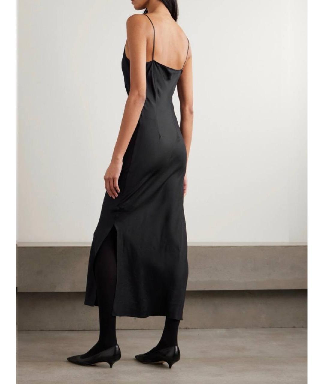 THE ROW Черное шелковое вечернее платье, фото 5